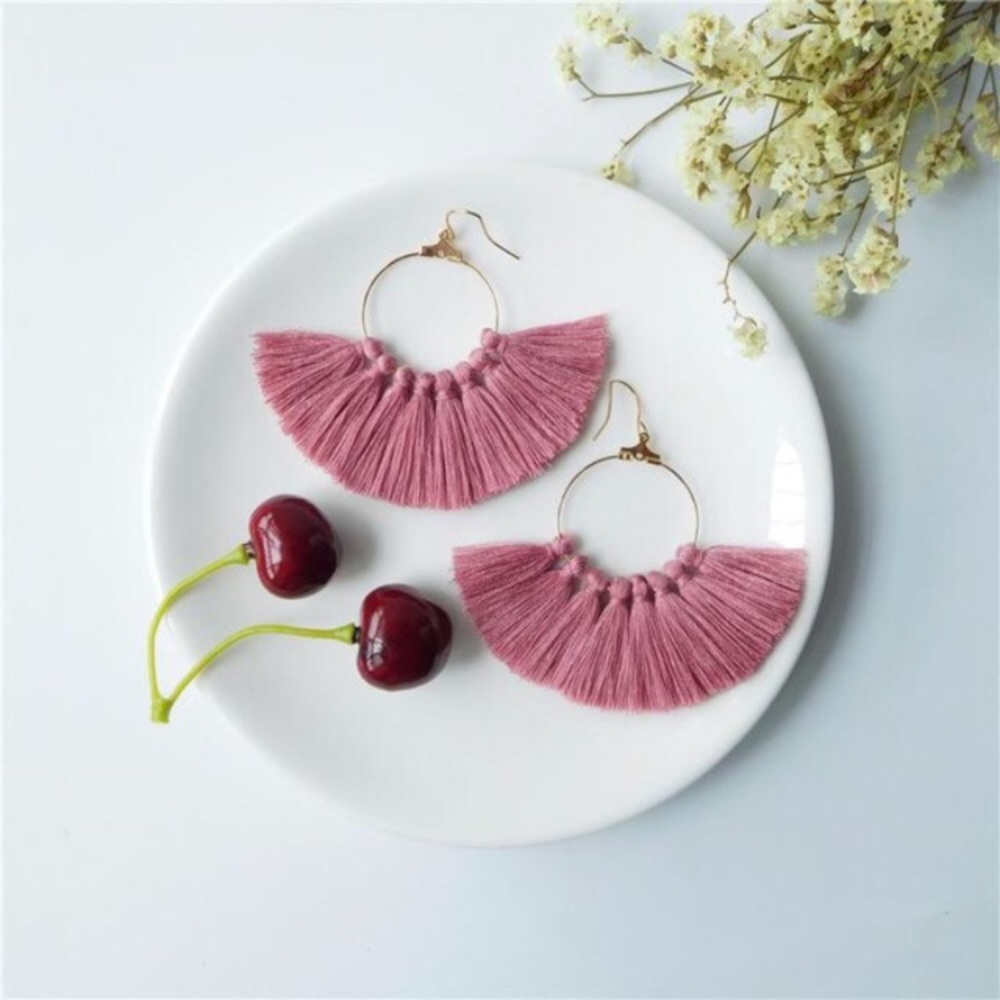 ✨ MAKE OFFER ✨ MAUVE PINK GOLD HOOP EARRINGS